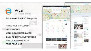 WYZI - Business Directory with Social Media Look PSD Template | Themeforest Website Templates and