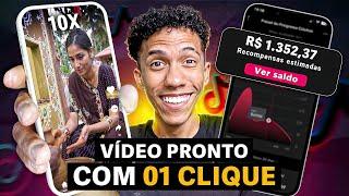 COMO CRIAR VÍDEOS COM 1 CLIQUE PARA MONETIZAR UM PERFIL DO TIKTOK RÁPIDO