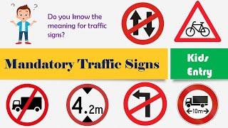 Mandatory Traffic Signs with meaning |Important traffic signs| Mandatory sign with meaning part 1