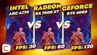 Intel Arc A770 vs RTX 4060 vs RX 7600 XT – кто победил в играх?