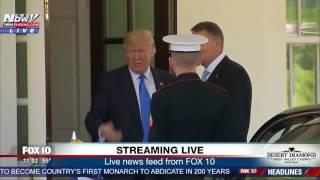 WATCH: President Trump Welcomes President Klaus Iohannis of Romania to White House (FNN)