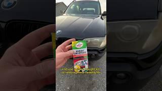 Quickest Way To Restore Faded Headlights! #diy #headlight #restoration #easy #cheap #lifebuildz #fyp