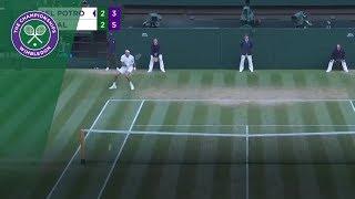 107 mph Juan Martin Del Potro forehand! | Wimbledon 2018