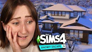 i tried building a wintery house with The Sims 4: Snowy Escape