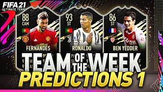 FIFA 21 TOTW 1 PREDICTIONS| TEAM OF THE WEEK 1 ULTIMATE TEAM | BEN YEDDER B.FERNANDES & 93 RONALDO