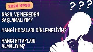 KPSS'YE NASIL ÇALIŞILMALI ? | 2024 KPSS'YE HAZIRLIK | KPSS KİTAP ÖNERİLERİ | KPSS ÇALIŞMA PROGRAMI