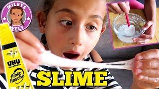 UHU SCHLEIM SLIME - Mileys DIY Versuch mit Kleber und Wasser | MILEYS WELT