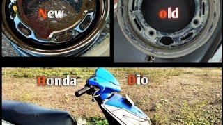 Honda Dio alloy wheel Bent || New Install alloy wheel ||Beast Riders