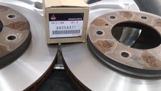 Mitsubishi pajero( how to install brake pads front