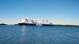 #Finnlines #Turku #Finland. بواخر السفن والشحن العملاقة في #فنلندا