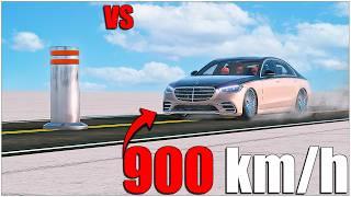 No Seat Belt Car Crash Compilation | Maybach S680 VS Bollard at 900 km/h|BeamNG Drive | Car torture