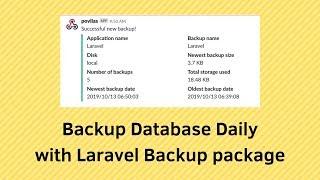 Backup Database Daily with Laravel Backup package