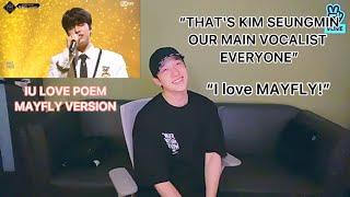 BANGCHAN REACTION TO IU LOVE POEM MAYFLY VERSION STRAY KIDS ATEEZ BTOB VOCAL UNIT KINGDOM EP. 8