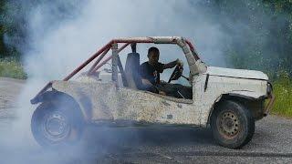 Багги из ВАЗ 2104. Проезд по трубе. Развалилась заварка. Burnout