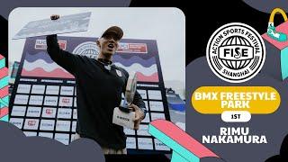 Rimu Nakamura - 1st place UCI BMX Freestyle Park World Cup Men Final