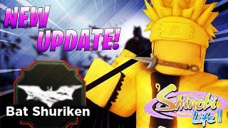 NEW BAT SHURIKEN THROWABLE SPAWN LOCATION + SHOWCASE | SHINOBI LIFE 2 (Roblox)