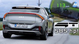 NEW! KIA EV6 GT (585hp) | 0-100 km/h Launch Control acceleration | by Automann in 4K