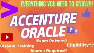 Accenture Stream Training In Oracle | Oracle | Benefits | Tests | Freshers | Stream Choices