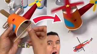 How To Make A Paper Cup HELICOPTER From Home - Step By Step Tutorial..