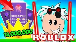 ПОТРАТИЛ 13,000,000 КОРОН НА ПОСЛЕДНЮЮ АУРУ В СИМУЛЯТОРЕ ЛАЗЕРНОГО КАЧКА! ROBLOX ️Saber Simulator