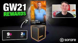 Opening My Sorare Rewards  9 Boxes, 2 Cards & Giveaways (GW21)