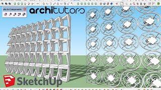 facade creation in sketchup using su4 to components extension | architutors