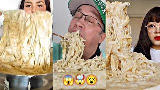 CREAMIEST ALFREDO PASTA VS MUKBANGERS! 