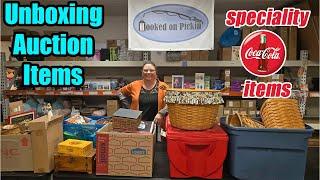 Unboxing Coca-Cola items, Large Cast Iron Keys, Vintage Boxes, Sewing Supplies, Baskets & much more!