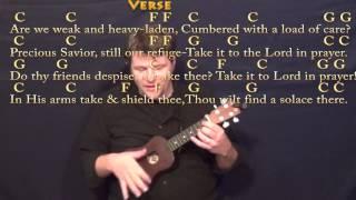 What A Friend We Have in Jesus - Ukulele Cover Lesson in C with Chords/Lyrics