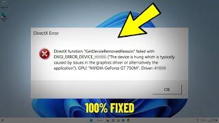 Исправить DirectX function GetDeviceRemoveDreason failed with Error Игры 