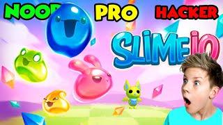 Can We Go NOOB to PRO to HACKER in SLIME IO?! Prezley