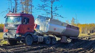 Бездорожье ошибок не прощает! Мощные грузовики TATRA, KAMAZ, SCANIA, VOLVO работают на бездорожье!