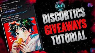 Discortics bot discord | discord Giveaway bot | discord bot setup