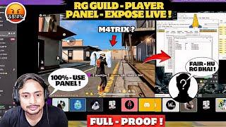 RG GUILD - PLAYER USING PANEL ! - EXPOSED IN LIVE ?|| FULL PC CHECK - @RGGamerLive REACT !