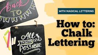 How to do Chalk Lettering | Chalkola Markers and Crayola Chalk | Simply Lettered Subscription