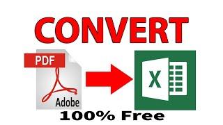 PDF TO EXCEL - How To Convert PDF TO EXCEL For Free