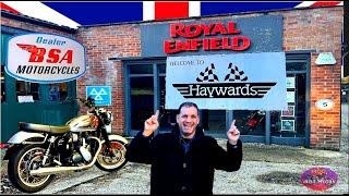 A Yank Visits Haywards Motorcycle in the UK  - Royal Enfield & BSA ️