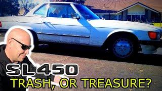 Classic Car Barn Find - Did I die? 1979 Mercedes SL 450 Road Review