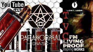 Lost Vape Paranormal Dual 18650 DNA 75C Color Screen Box Mod On TVC