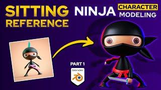 01 Ninja Character Modeling in blender for beginners | Setting up reference