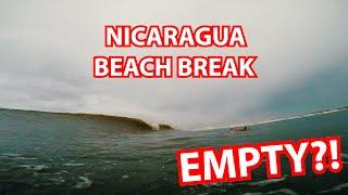 Surfing EMPTY Nicaragua Beach Break (POV)