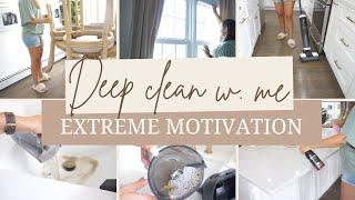 DEEP CLEAN WITH ME 2021 | EXTREME CLEANING MOTIVATION | KITCHEN LIVING ROOM + DIRTY HOUSE CLEAN