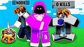 I Carried Noobs TO THEIR FIRST WINS In Roblox Bedwars