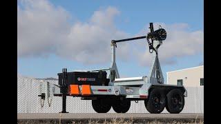 STRT-110 SINGLE TURRET REEL TRAILER, Rally Trailer Mfg.