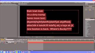 After Effects CS6 Tutorial - 114 - Creating and Editing Paragraphs