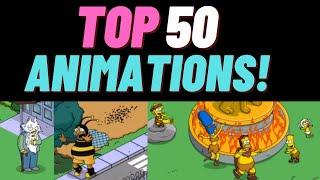 The TOP 50 ANIMATIONS in The Simpsons Tapped Out!