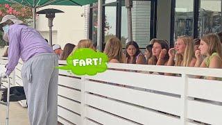 Fat Old Man Farts On Birthday Girls Having Lunch!!! (Wild Reactions)