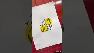 Allah name calligraphywith paint and posca markers on canvas paper#islamicart #views #muslimart