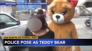 Peruvian officer in teddy bear costume lures suspect to arrest