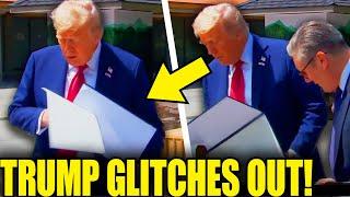 SHAKY Trump INSTANTLY CRUMBLES In Glitchy Presser Gone WRONG!